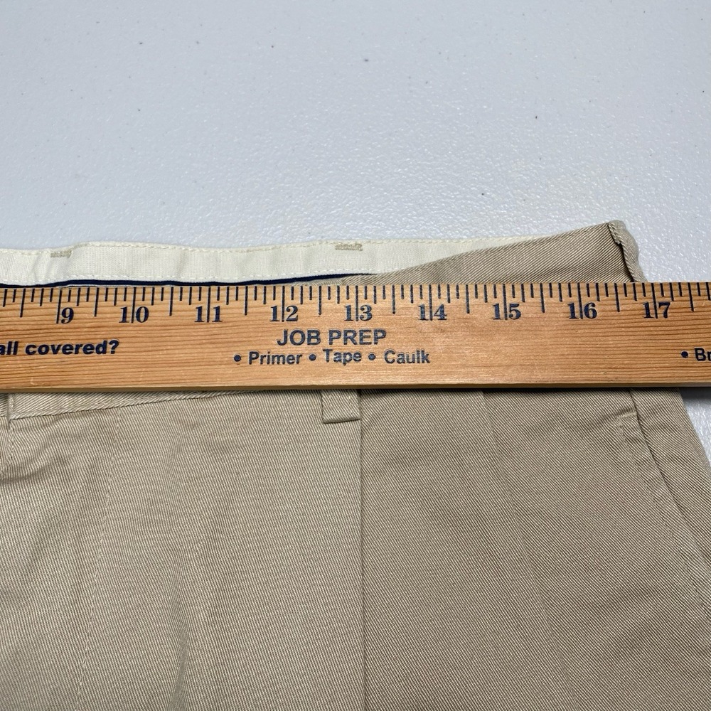 NEW 90s Polo Ralph Lauren Hammond Pants 34x36 Cuffed Mens Pleated Classic Beige - Picture 4 of 15